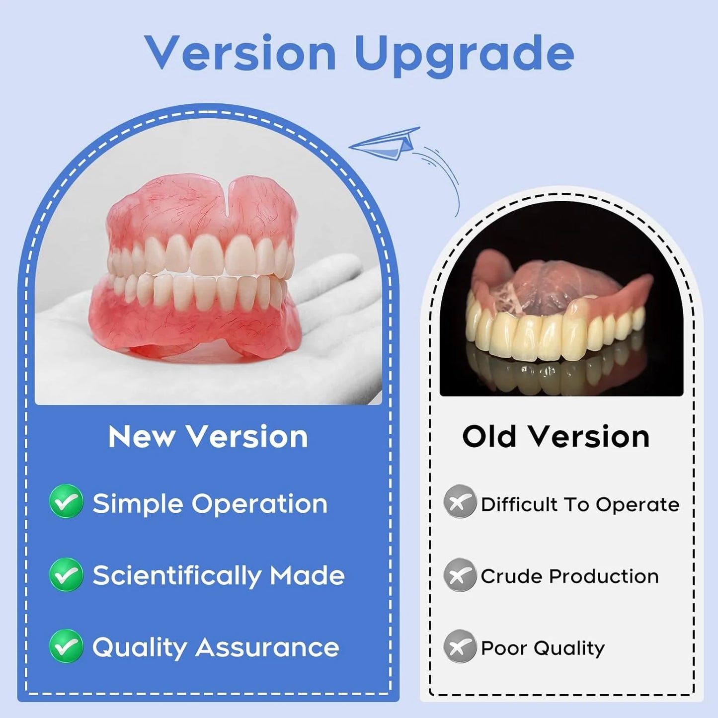 🔥First 100 :2nd ltem 60% Off🔥Dresfa® Medical Full Denture with Strong Suction ✅ Made and Shipped from the USA🍀
