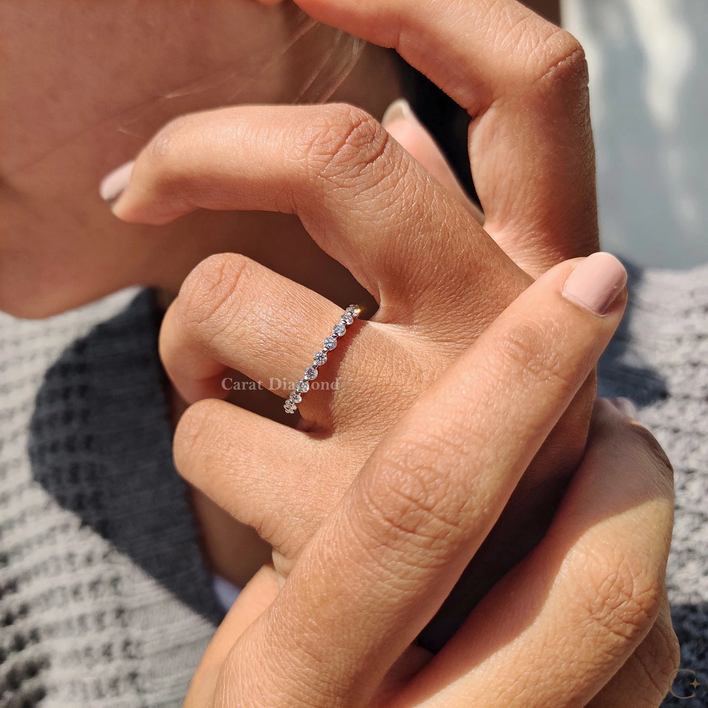 HOT SALE 🔥Eternity Wedding Band - Round Cut Diamonds