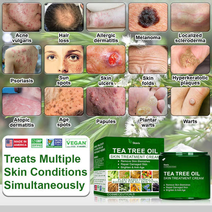 Tea Tree Oil Skin Treatment Cream✅𝐅𝐃𝐀-𝐀𝐏𝐏𝐑𝐎𝐕𝐄𝐃 – Removes Skin Blemishes, Repairs Damaged Skin, Brightens & Anti-Ageing Care