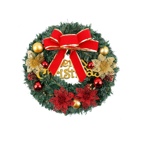 Christmas Wreath-Red flower style