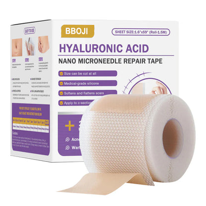 ✅Official Store |Medical GradeHyaluronic Acid Nano Microneedle Repair Tape🏥(Treatment of old and new scars, reduction of surgical scars, stretch marks, keloids, acne, burns, warts, dermatomes and varicose veins)