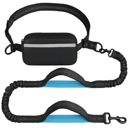 Multifunctional running waist bag-pet leash